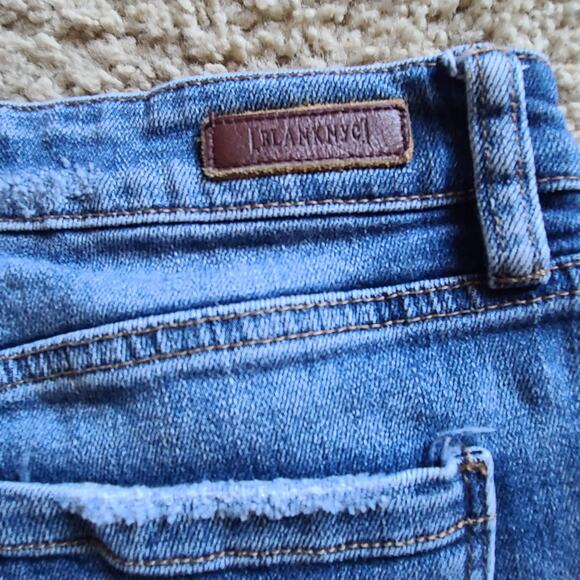 BLANKNYC Blue Denim Cutoff Distressed Destroyed Shorts Women's Size 26* - Picture 4 of 7